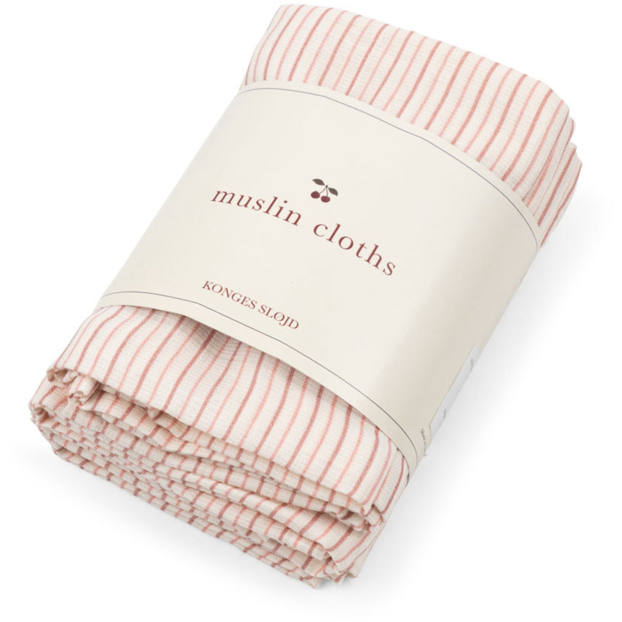 Konges Sløjd Stripie Petite Rose 3 Pak Muslin Cloth Gots