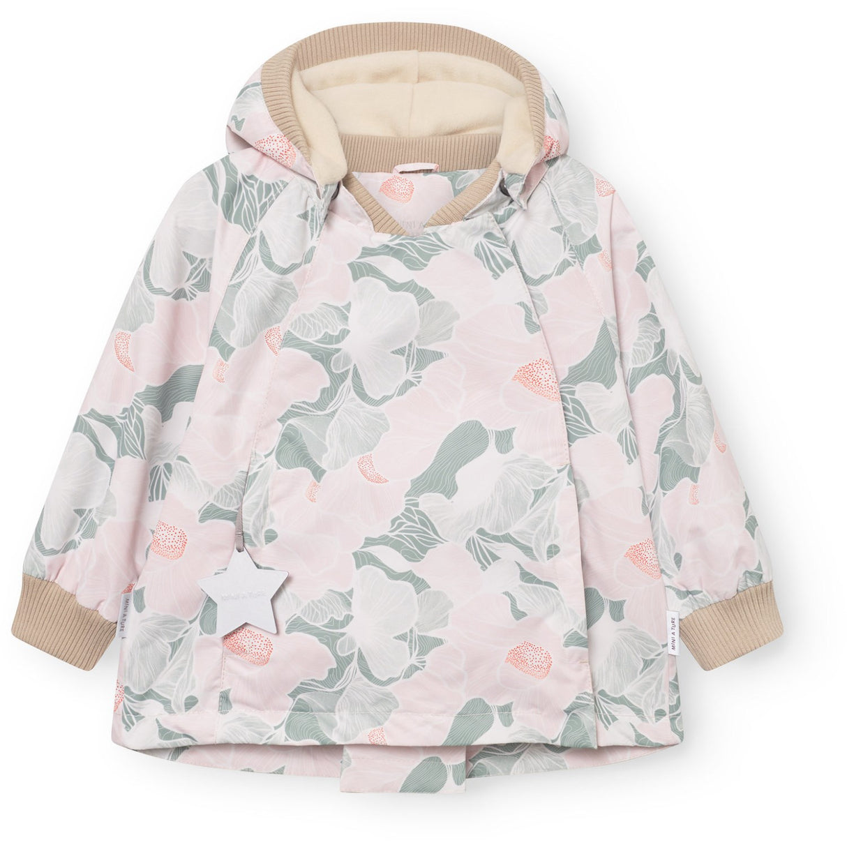 Mini A ture Print Petal Topography Matwiami Fleece Lined Jacket. Grs