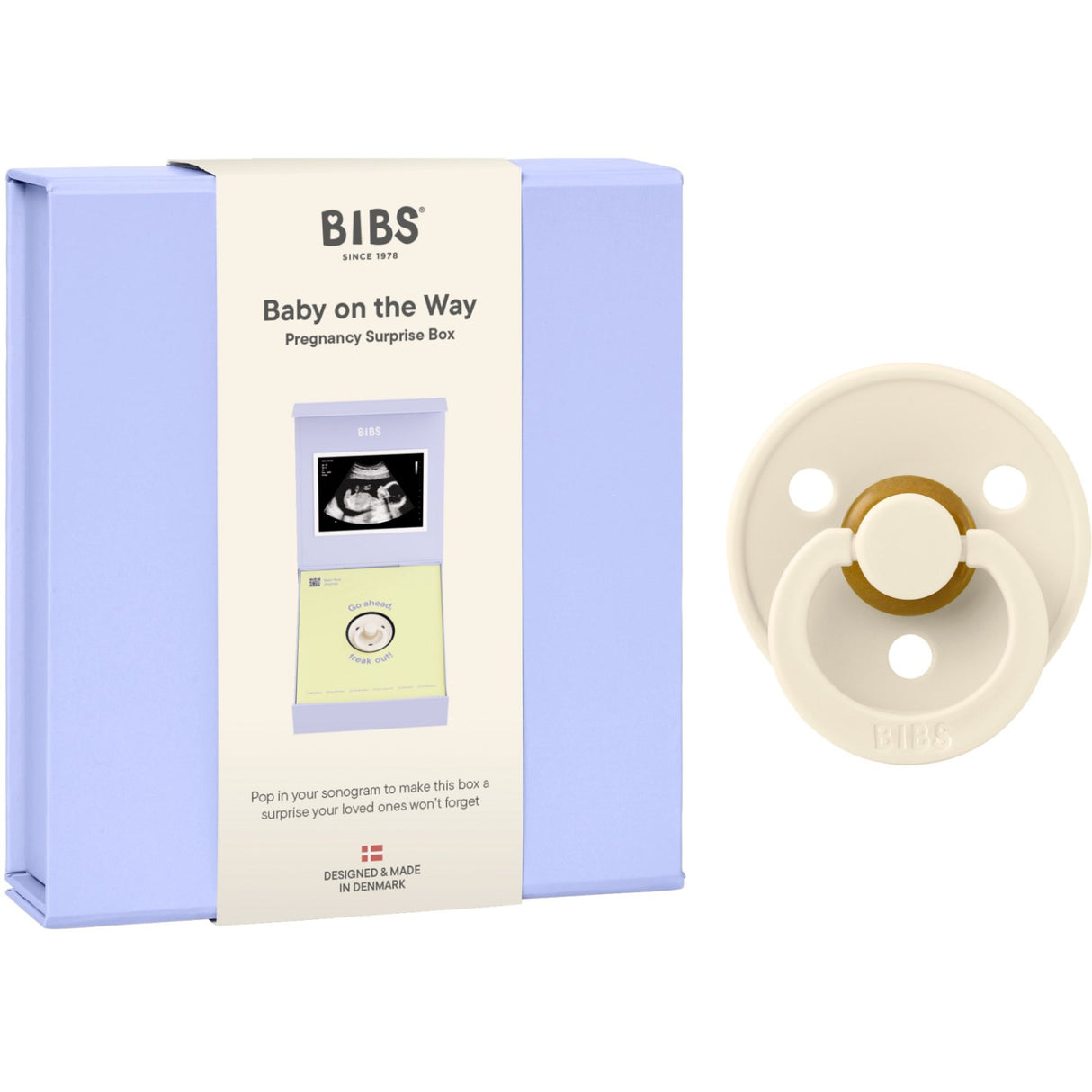 Bibs Ivory Gavesæt Baby On The Way Latex