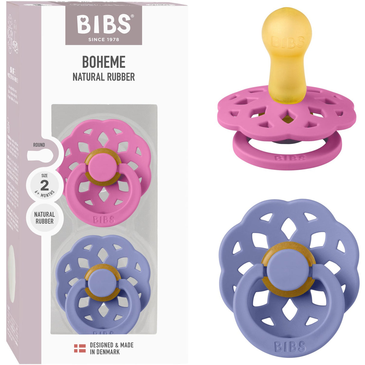 Bibs Bubblegum/Peri Sut Boheme 2-Pak Latex