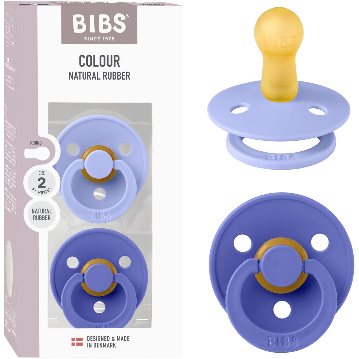 Bibs Hush/Grape Sut Colour 2-Pak Latex