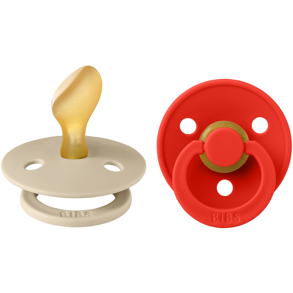 Bibs Vanilla/Candy Apple Sut Colour 2-Pak Anatomical Latex