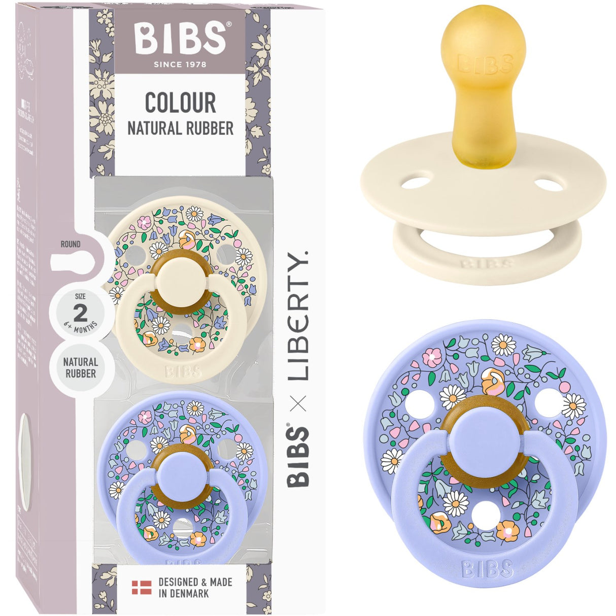 Bibs X Liberty Ivory Mix Sut Colour 2-Pak Chloe Meadow Latex