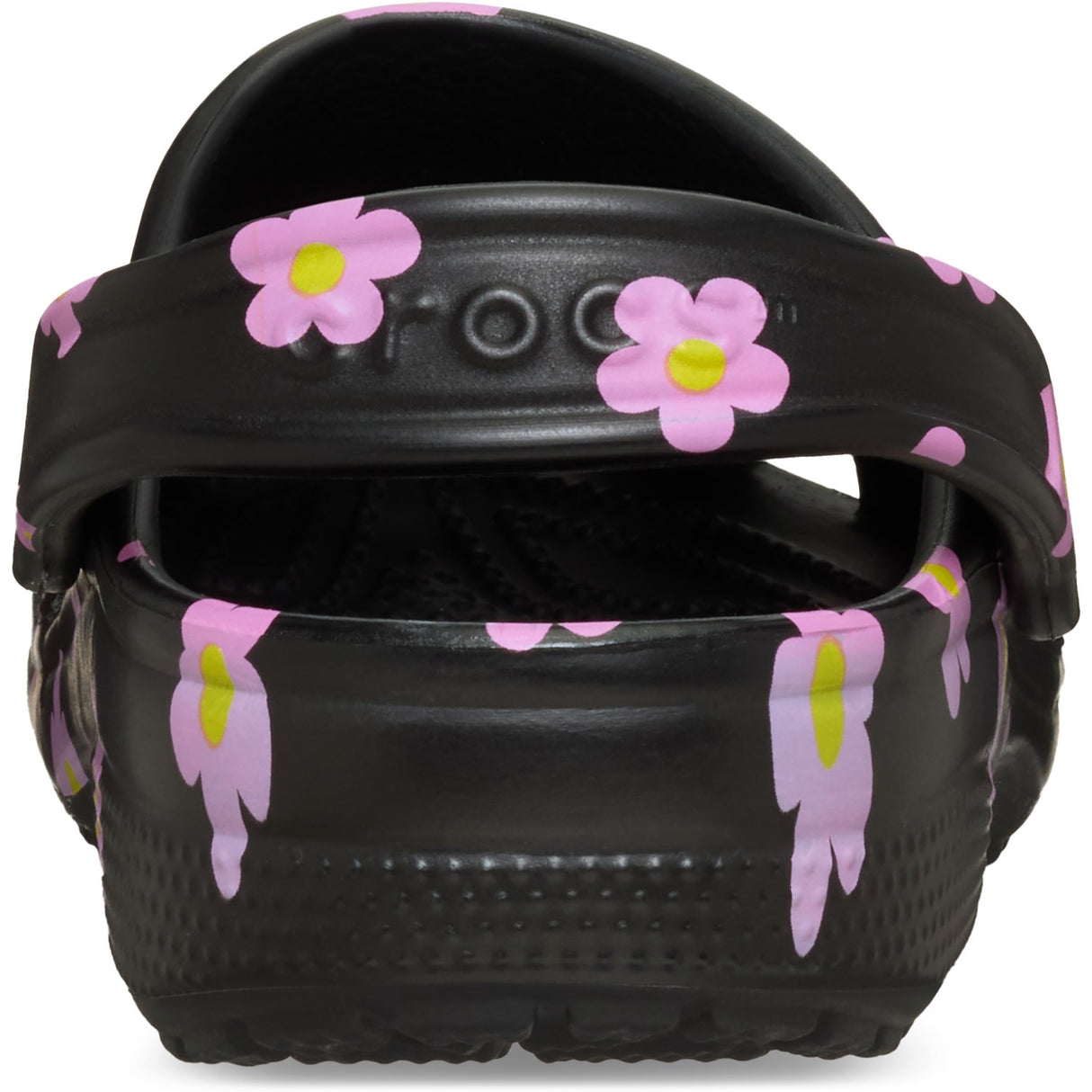 Crocs Black Classic Flower Clog T Blk