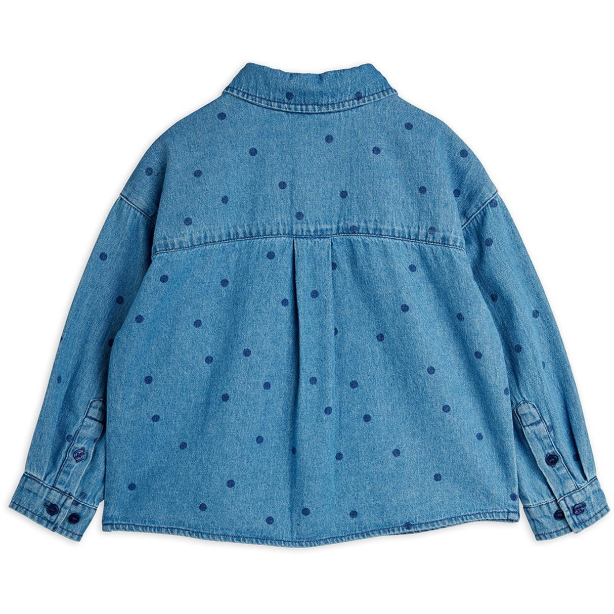 Mini Rodini Blue Lw Denim Dots AOP Ls Skjorte
