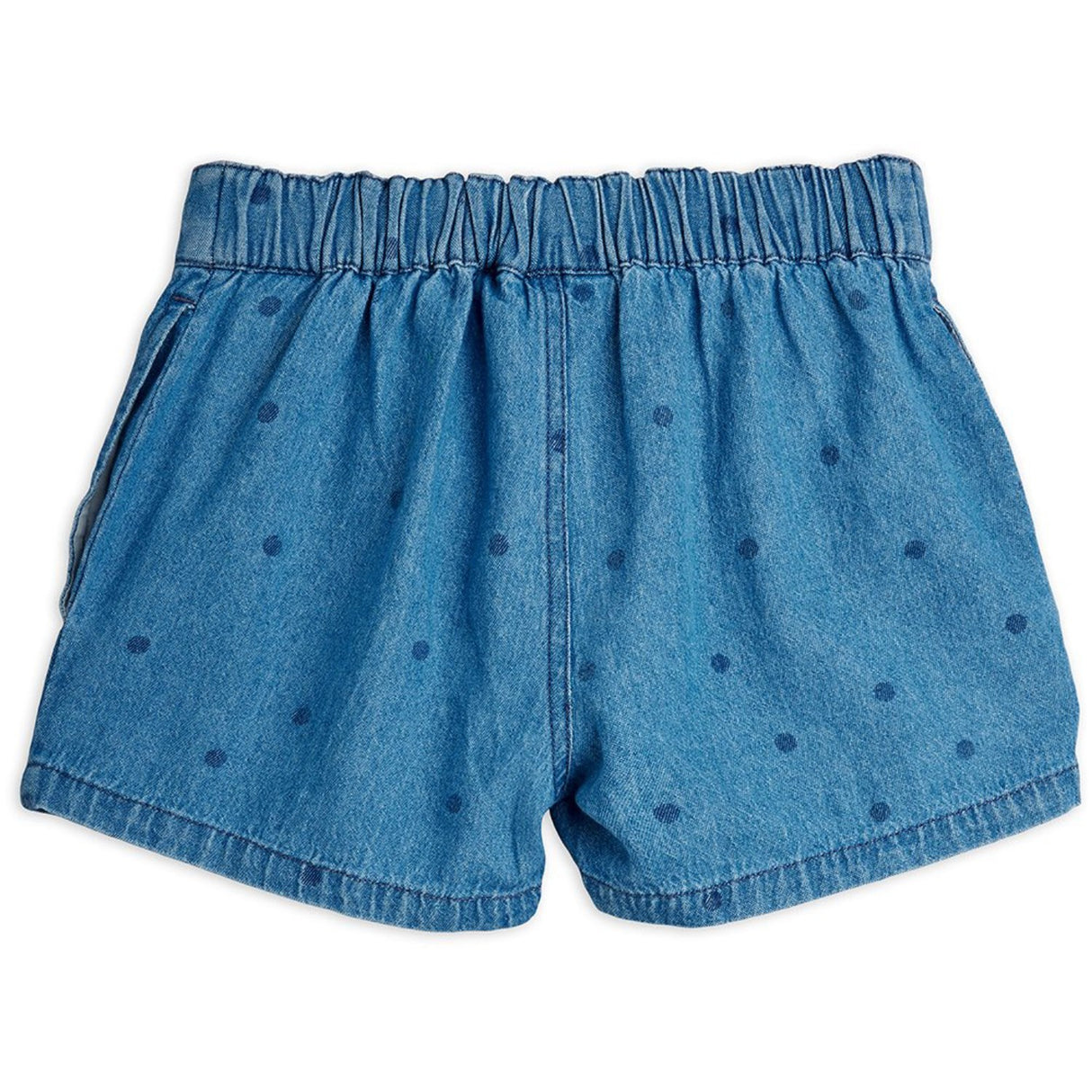 Mini Rodini Blue Lw Denim Dots AOP Shorts 2