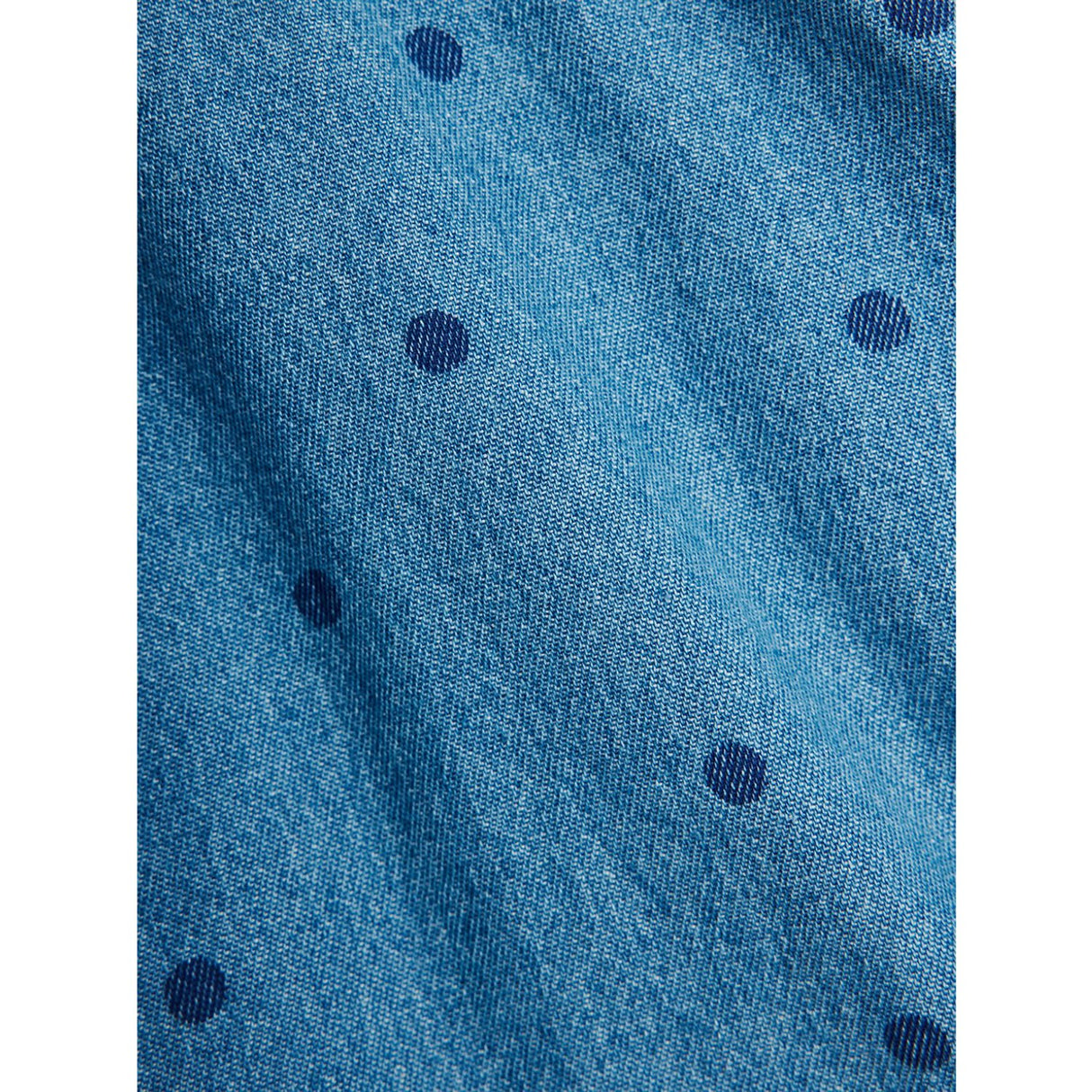 Mini Rodini Blue Lw Denim Dots AOP Strop Kjole