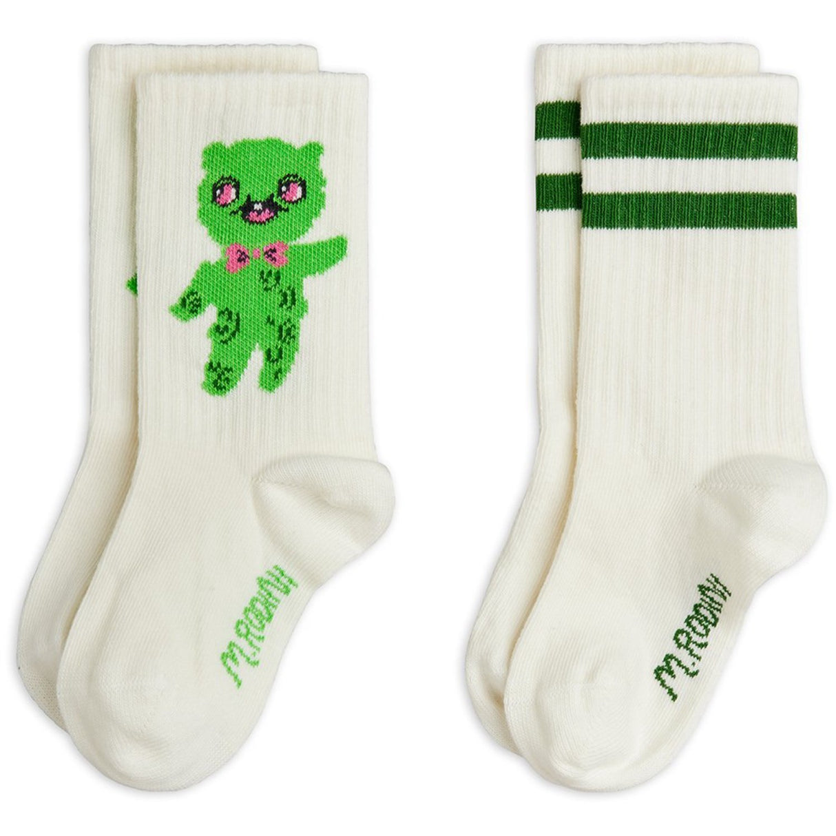 Mini Rodini Off-white Alien 2-Pak Strømper