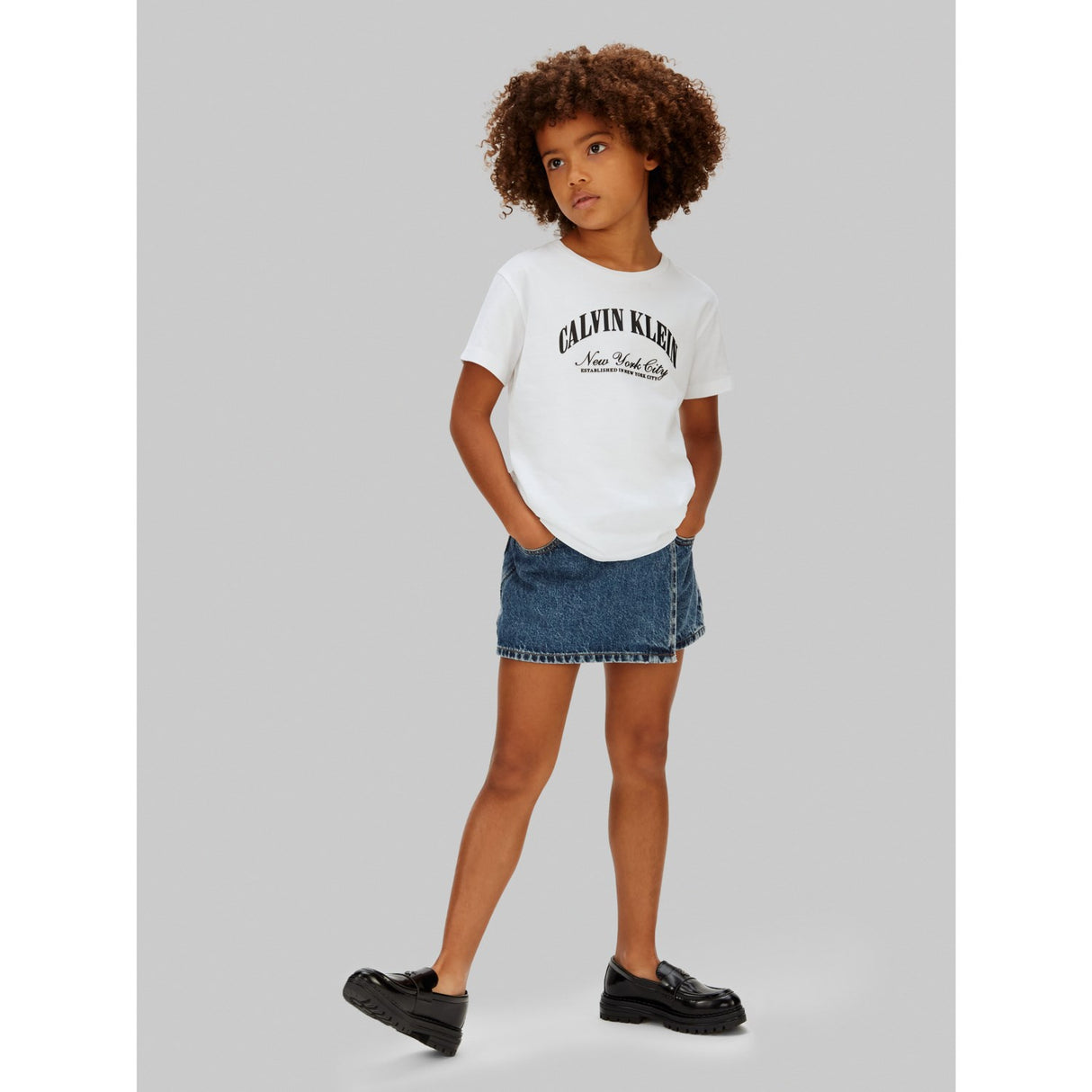 Calvin Klein White Ck Collegiate Ss T-Shirt