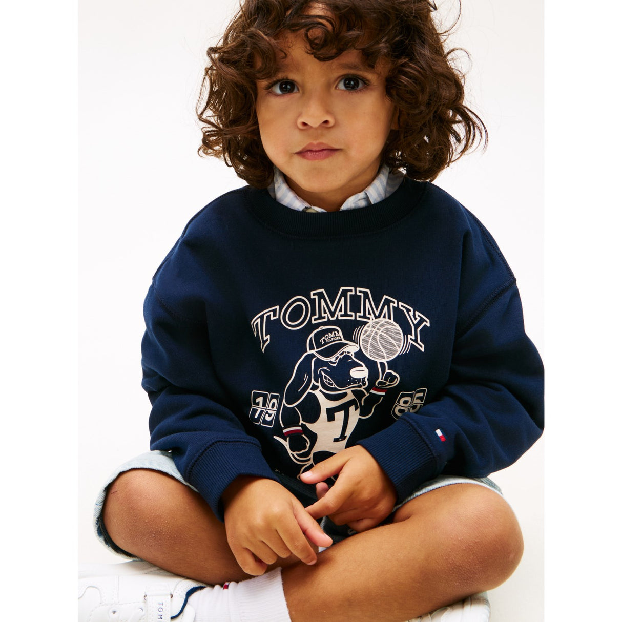 Tommy Hilfiger Dark Night Navy Lb Printed Graphic Sweatshirt