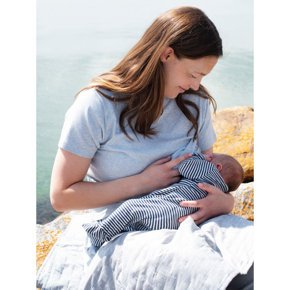 Serendipity Navy/Offwhite Newborn Stripe Dragt