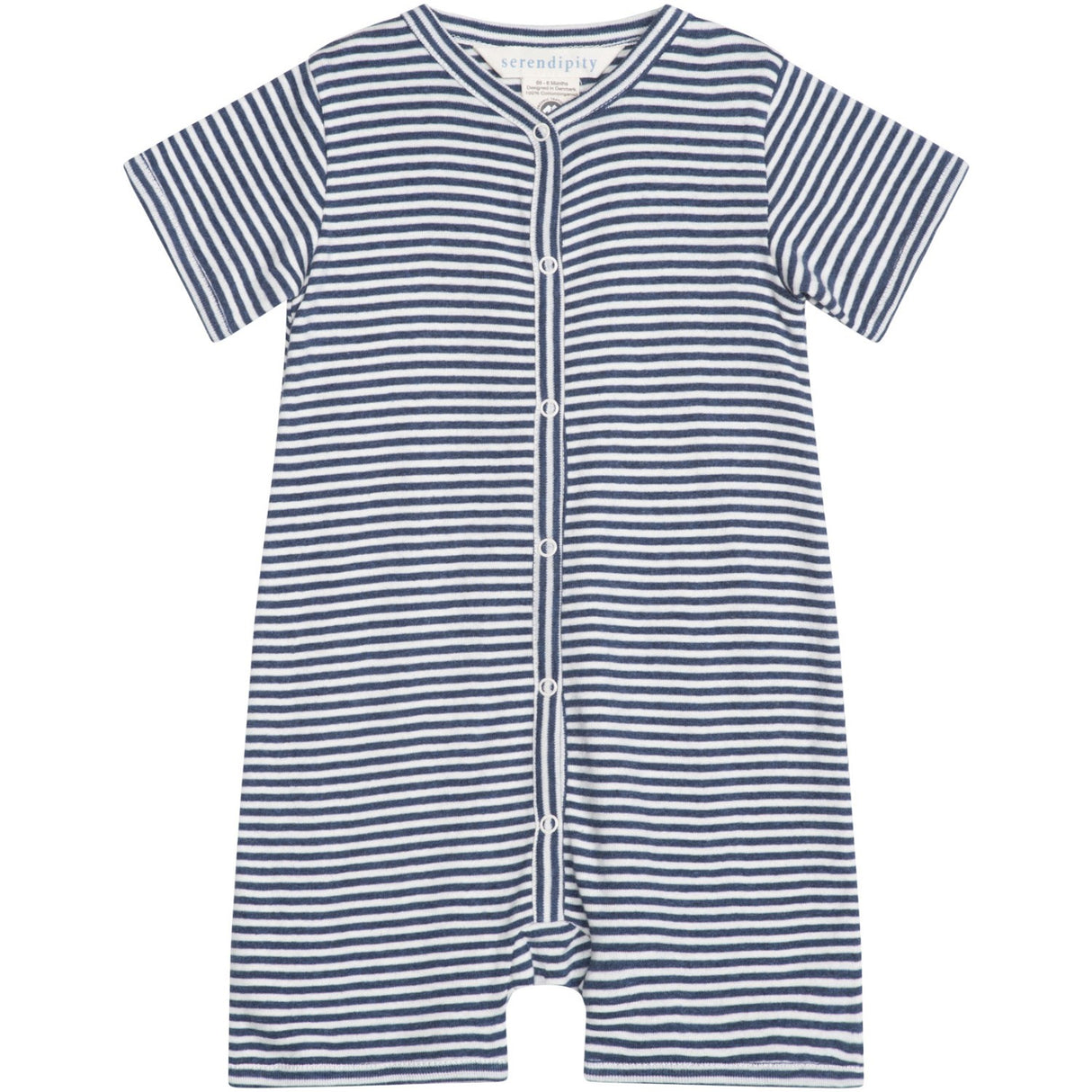 Serendipity Navy/Offwhite Baby Kort Dragt Stripe