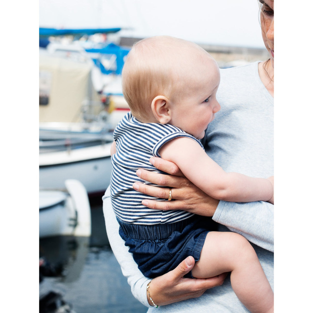 Serendipity Navy/Offwhite Baby Tank Stripe