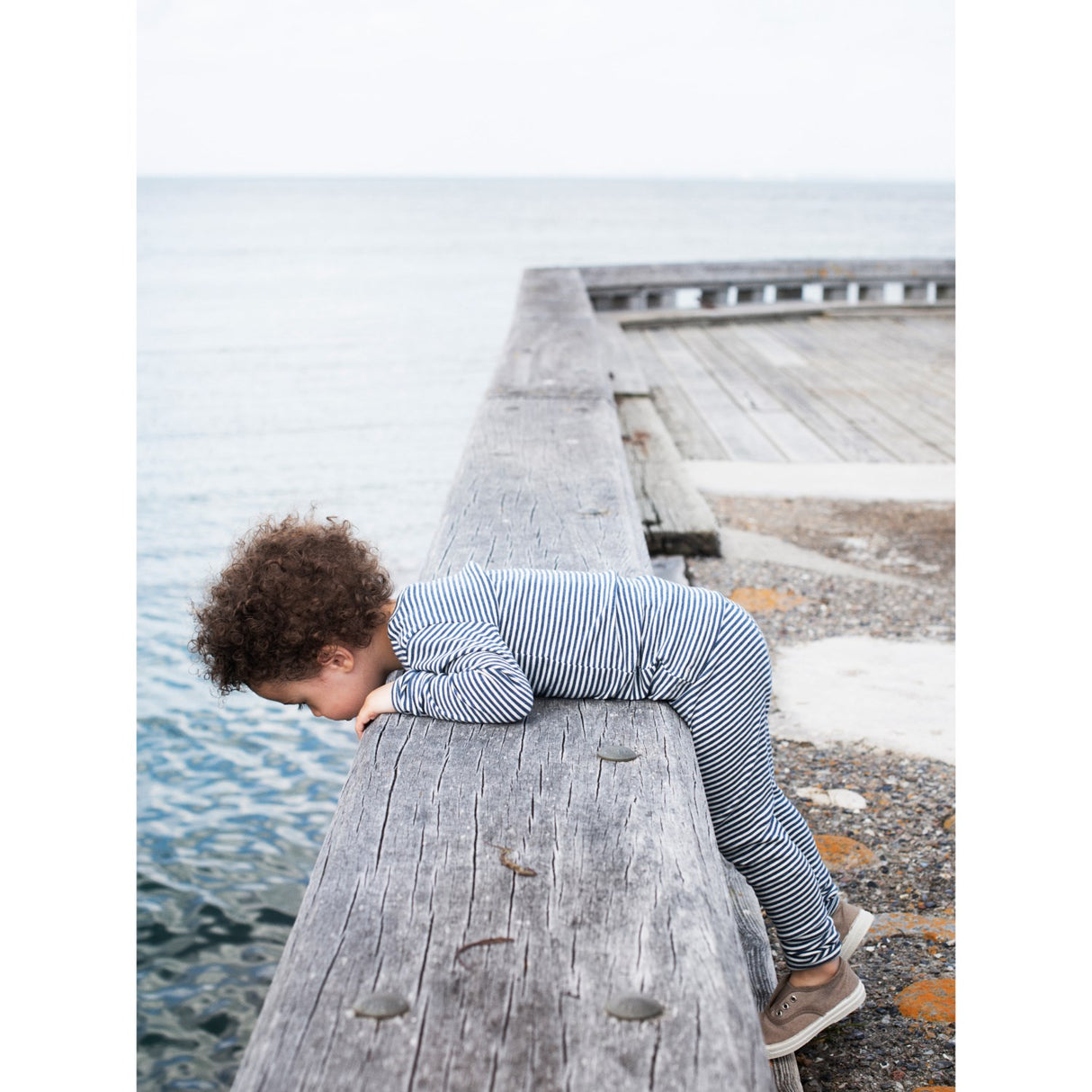Serendipity Navy/Offwhite Slim Bluse Stripe