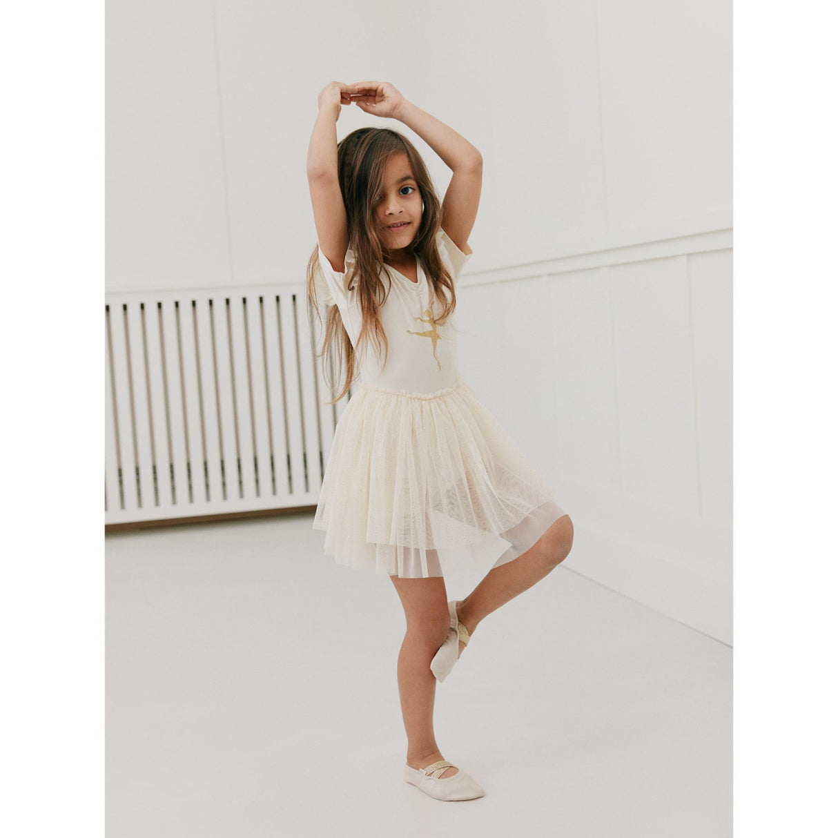 Sofie Schnoor X Luksusbaby Cream White Estelle Gymnastikdragt