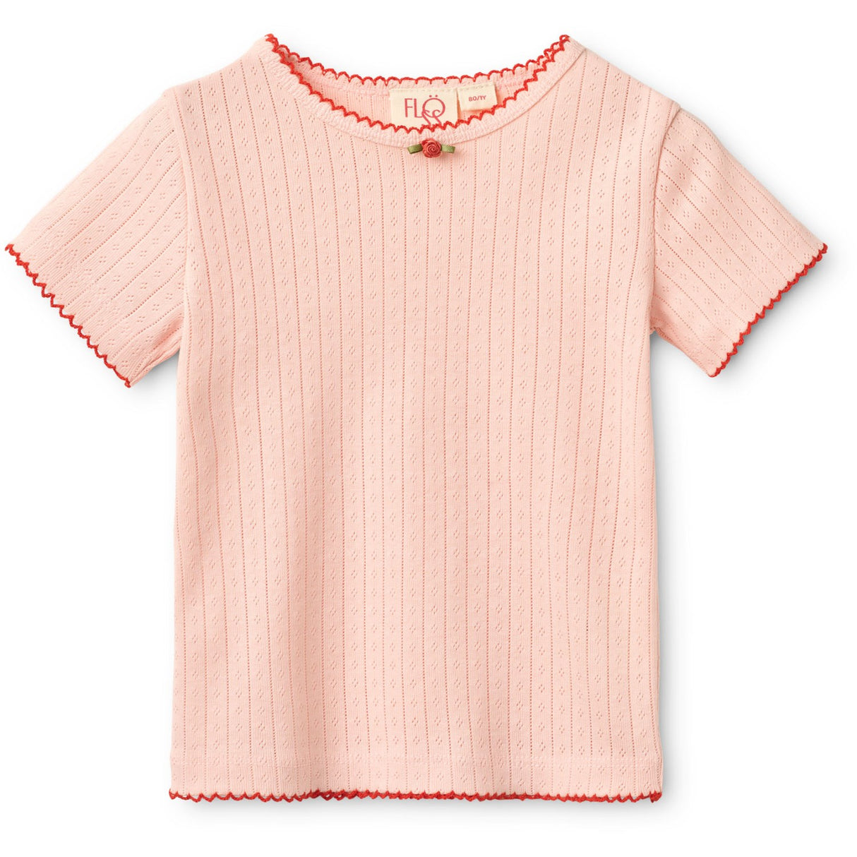 Flöss Soft Rose Liva SS Pointelle T-Shirt