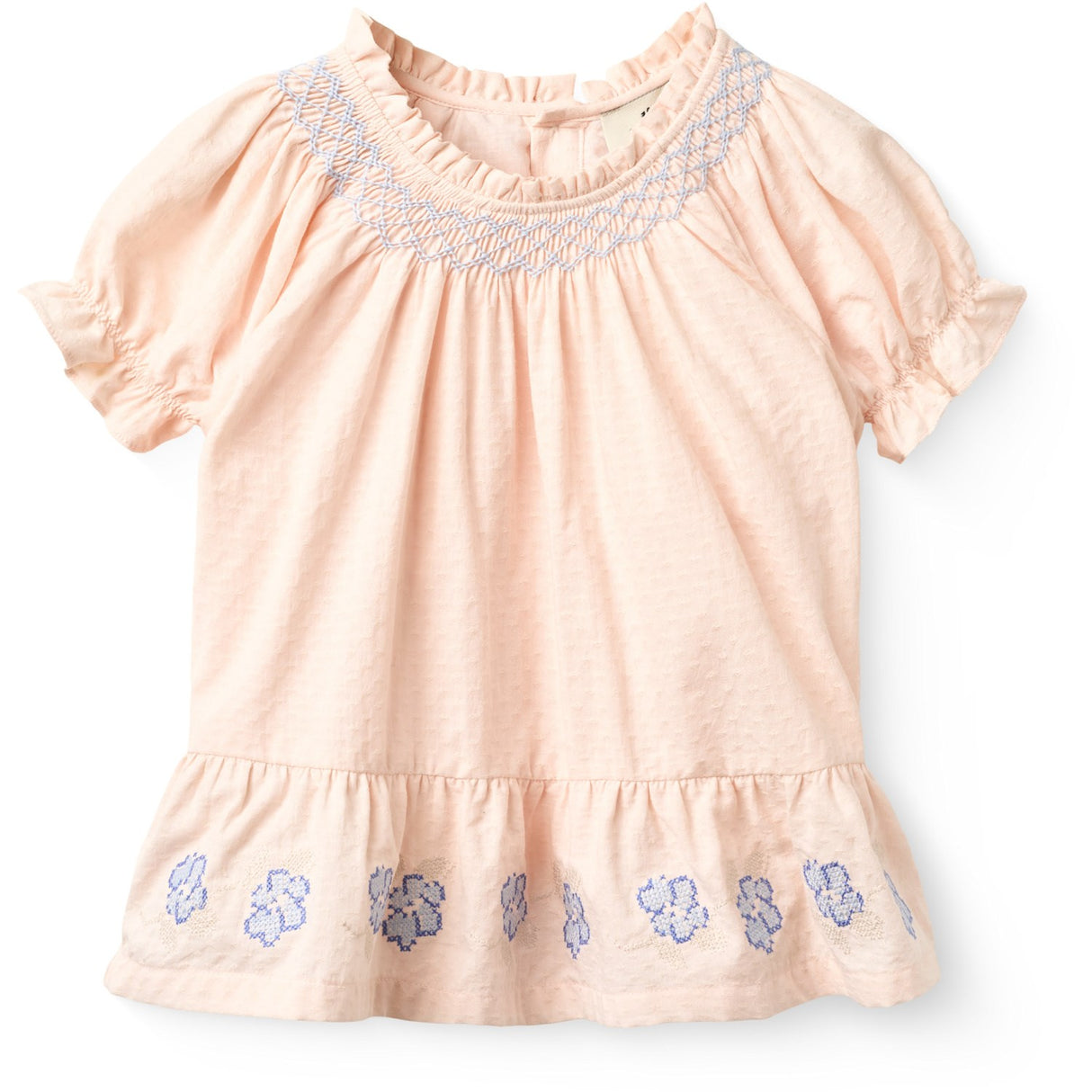 COPENHAGEN COLORS Dusty Rose Comb. Bluse W. Smock W. Emb.