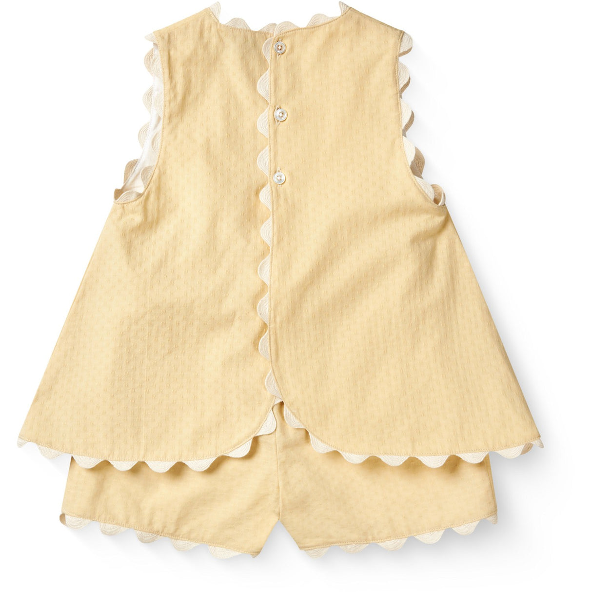 COPENHAGEN COLORS Pale Yellow Comb. Deco Top & Shorts Sæt
