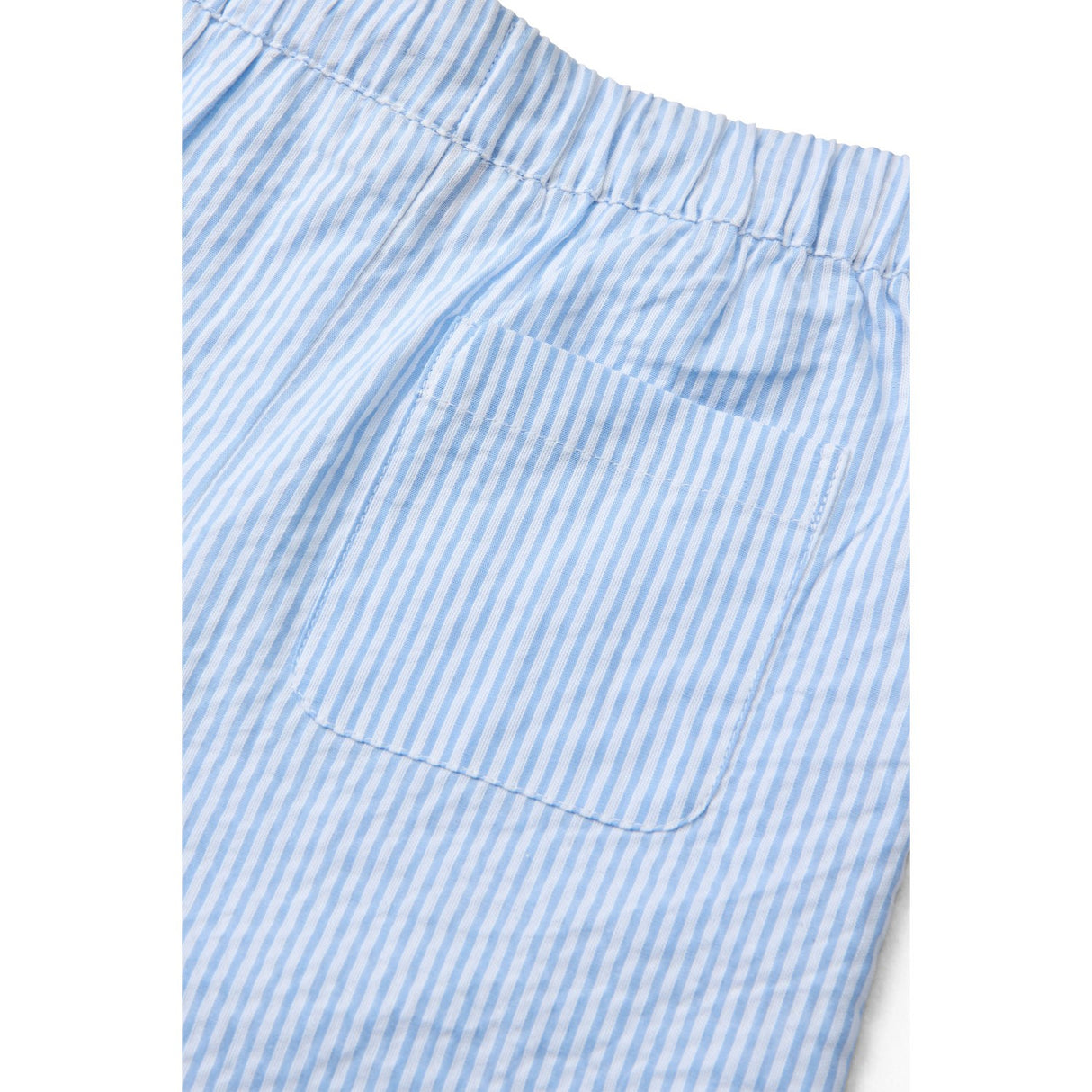 COPENHAGEN COLORS Sky Blue W Cream Stripe Seersucker Pajama Bukser