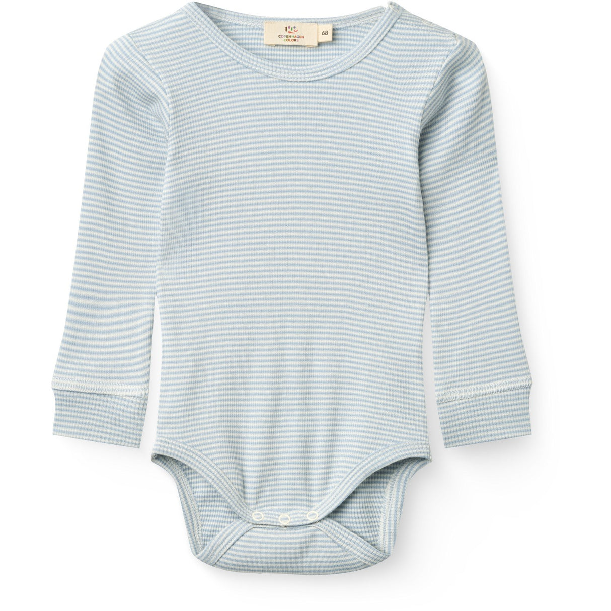COPENHAGEN COLORS Dusty Blue/Cream Stripe Modal Rib Ls Body