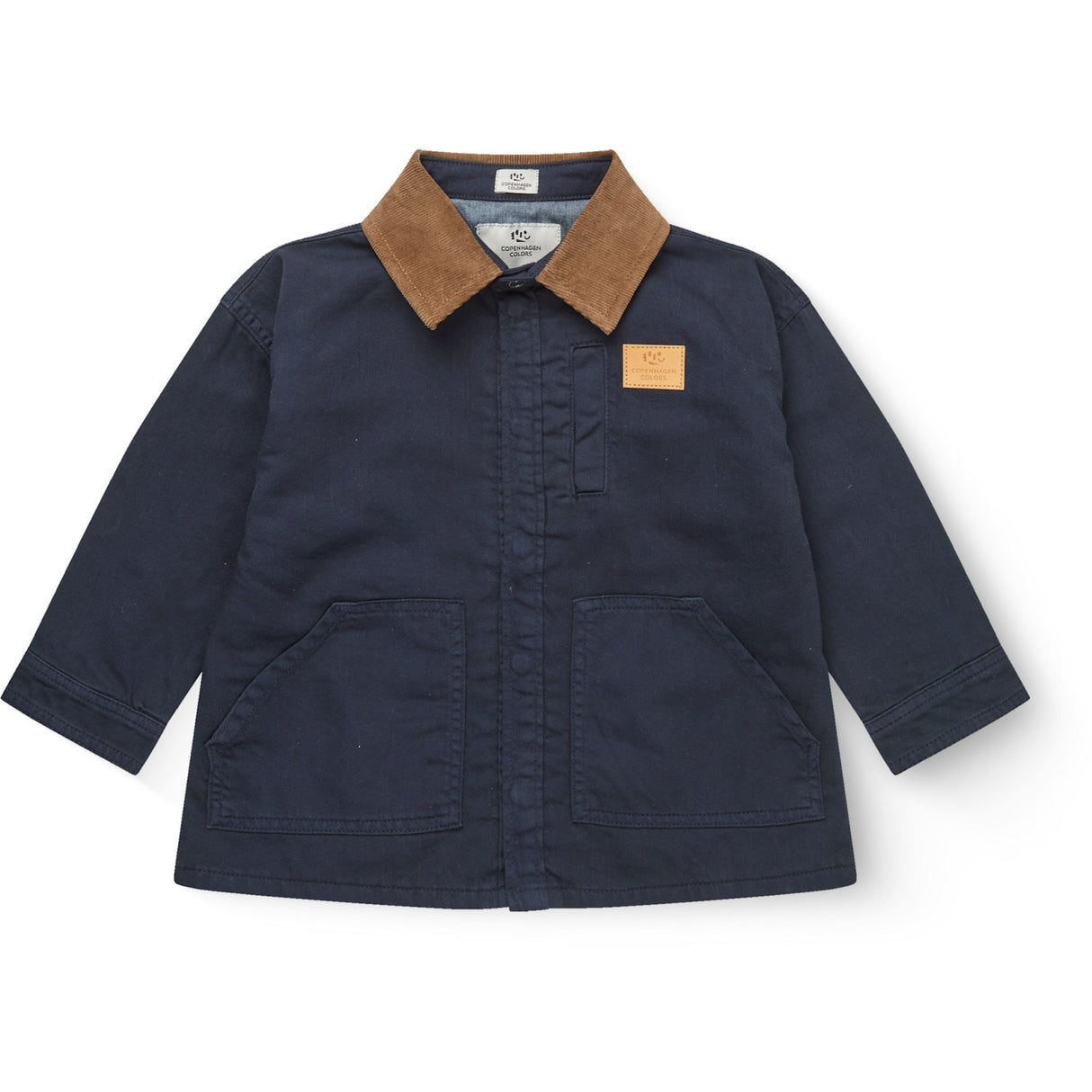 COPENHAGEN COLORS Navy Comb Twill Jakke W. Corduroy Krave