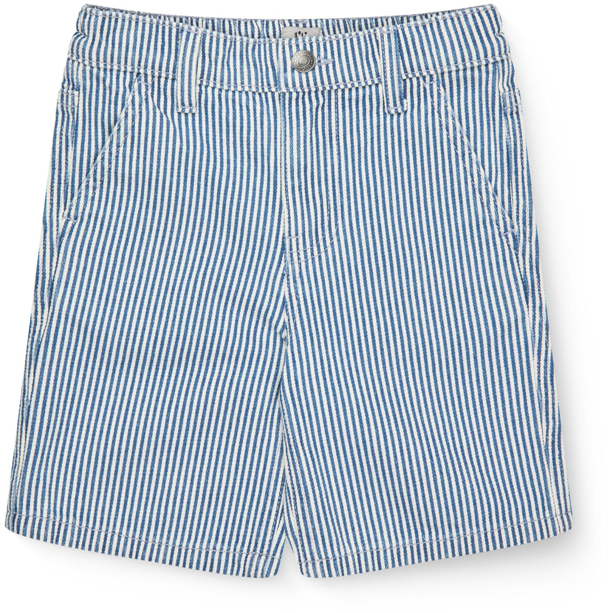 COPENHAGEN COLORS Denim Blue Stripe Y/D Stripe Twill Shorts