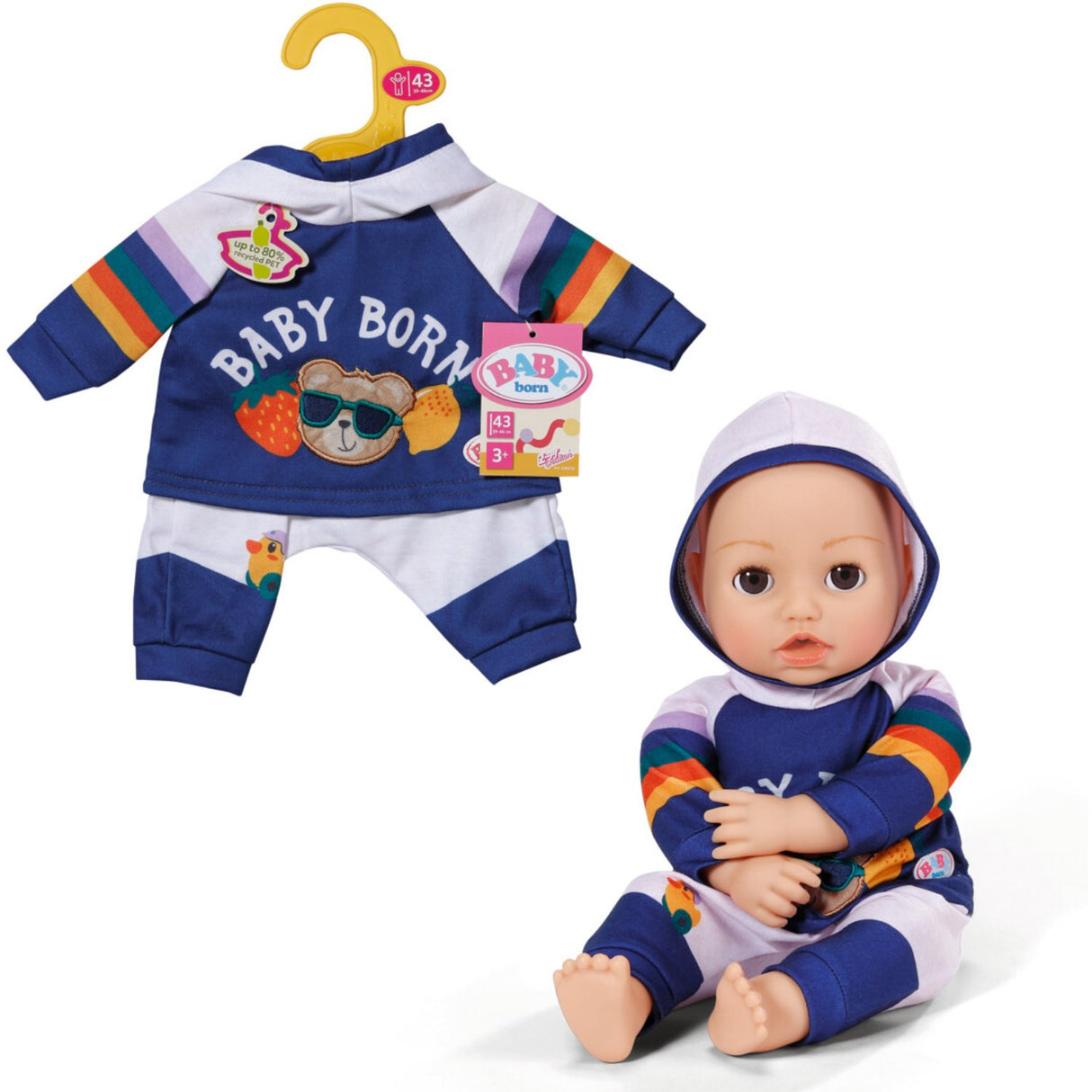 BABY Born Jogging Dragt Navy 43cm