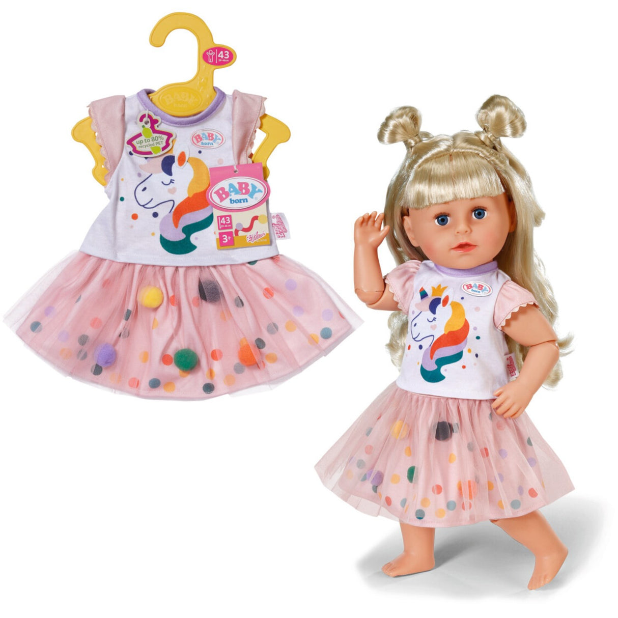 BABY Born Tutu Kjole Unicorn 43cm