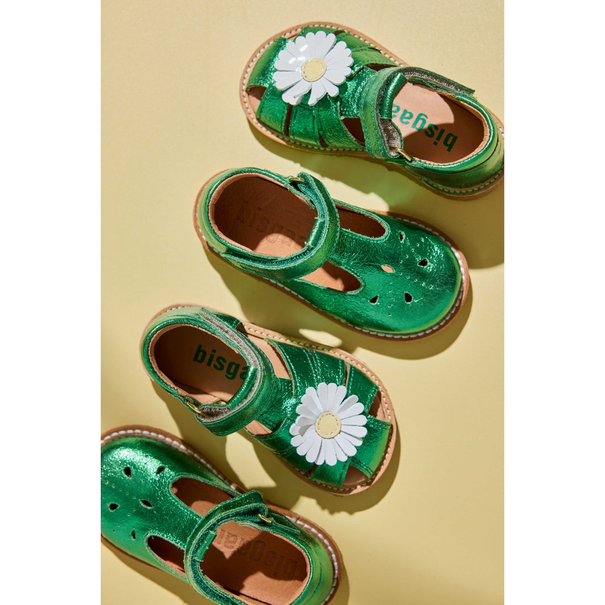Bisgaard Green Metallic Kaia Sandal