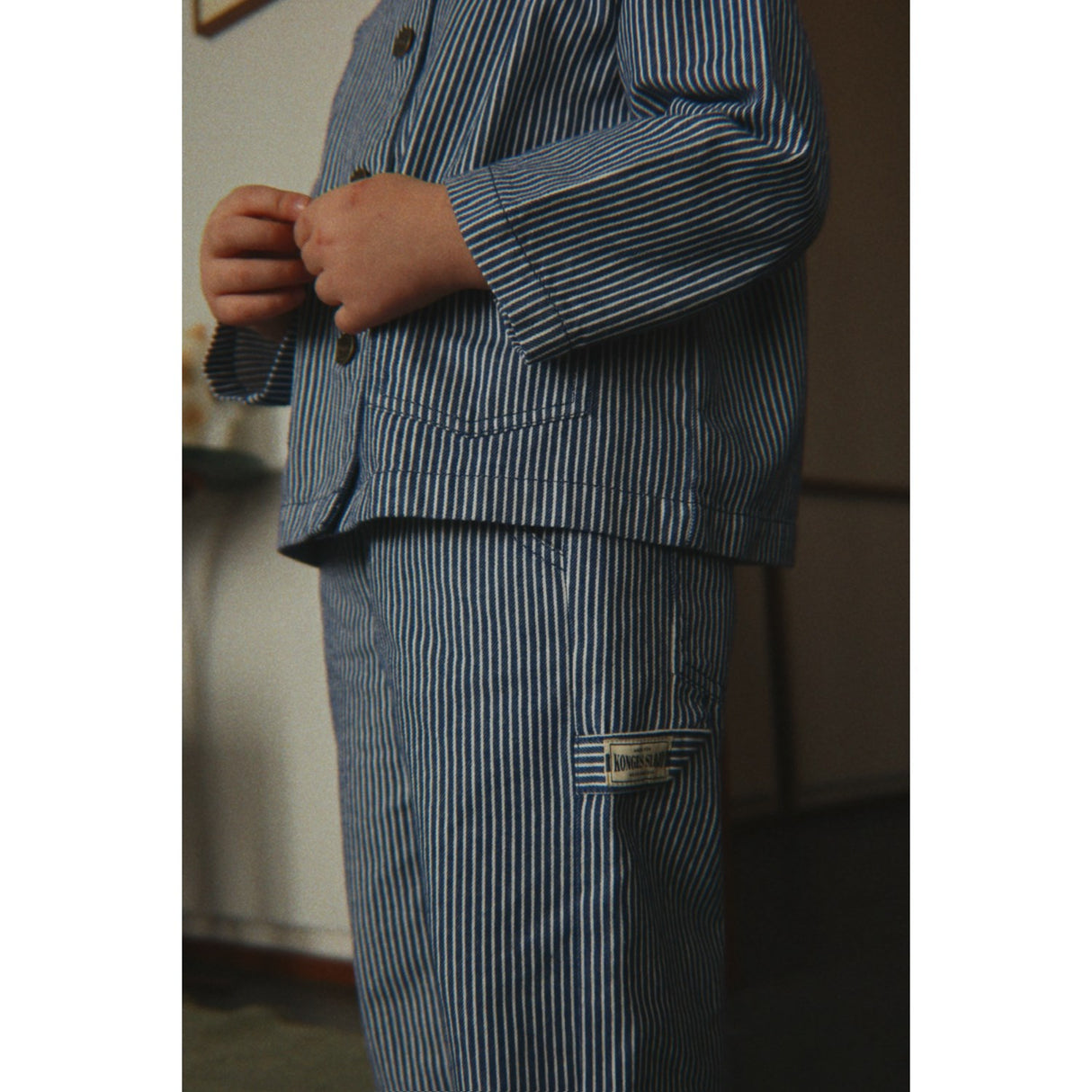 Konges Sløjd Blue Stripe Luc Skjorte Jakke Gots