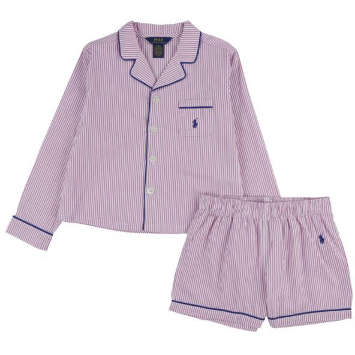 Polo Ralph Lauren Polo Violet Woven L/S & Shorts Sæt