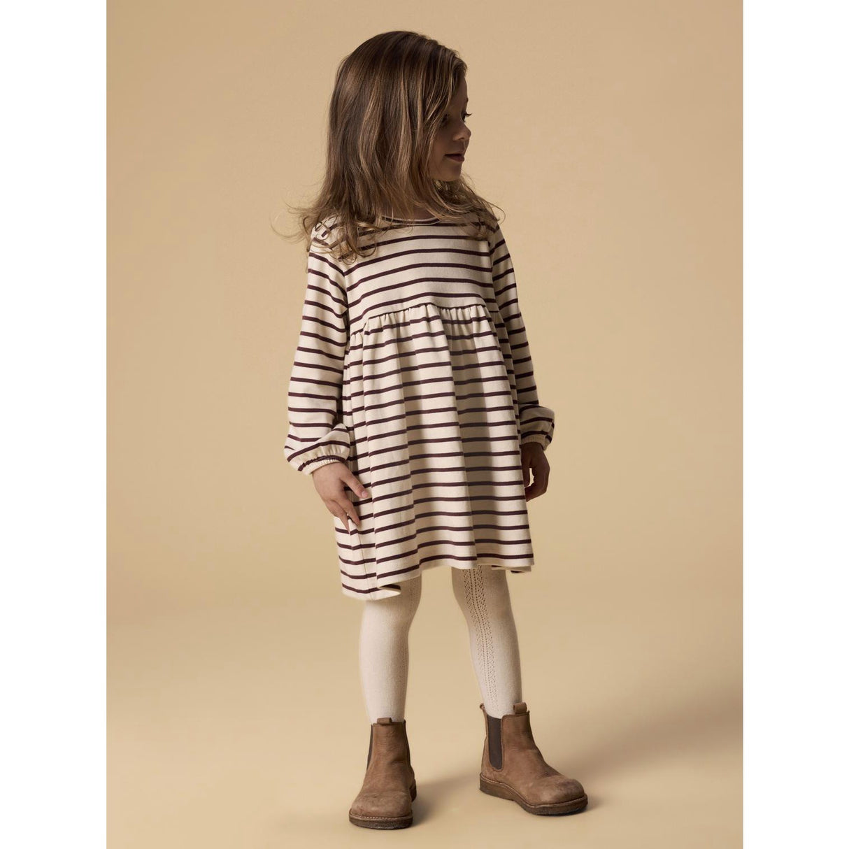 Lil'Atelier Turtledove Catawba Grape Nmflimia Ls Loose Kjole Lil