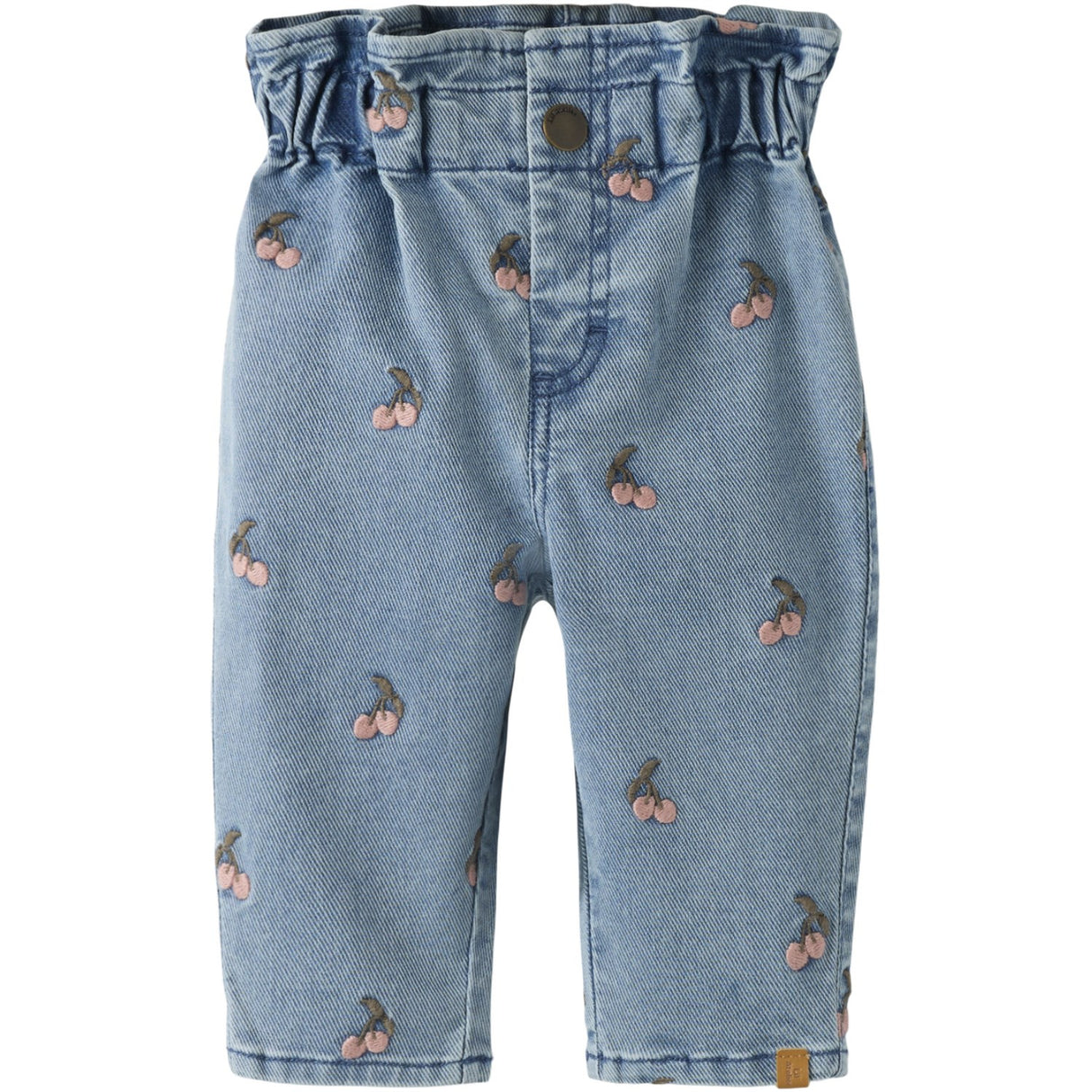 Lil'Atelier Medium Blue Denim Cherry Nbfdeva Loose Emb Jeans 2024-Es Lil