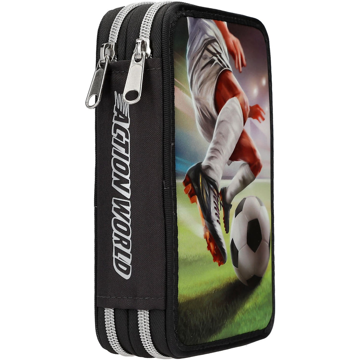 Dino World Action Word Dobbelt Pencil Case Football