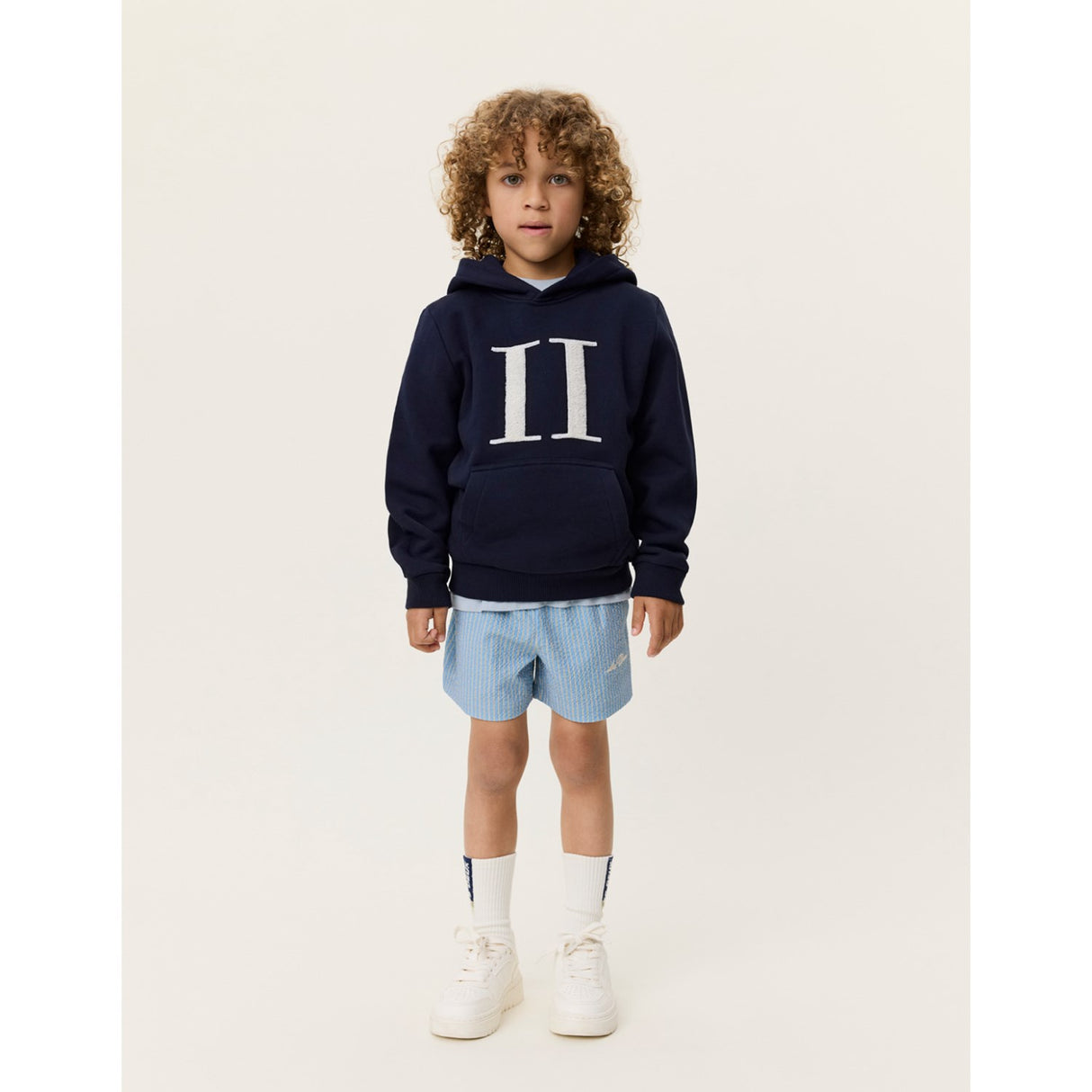 Les Deux Kids Dark Navy Encore Bouclé Hættetrøje