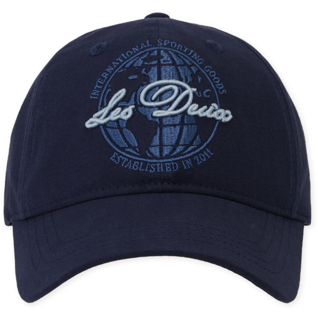 Les Deux Kids Dark Navy Globe Logo Dad Kasket