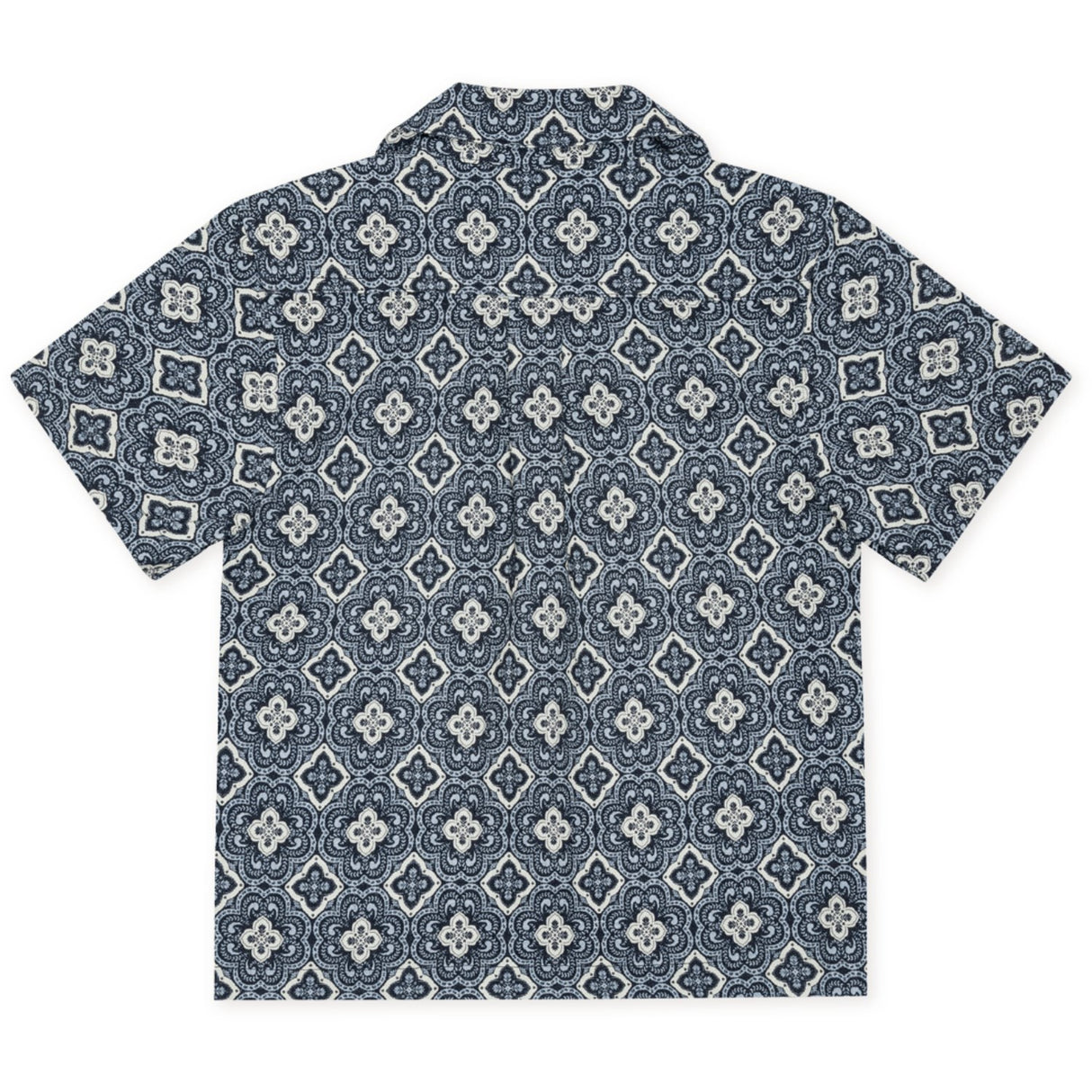 Les Deux Kids Blue Fog Lukas Arabesque AOP SS Skjorte