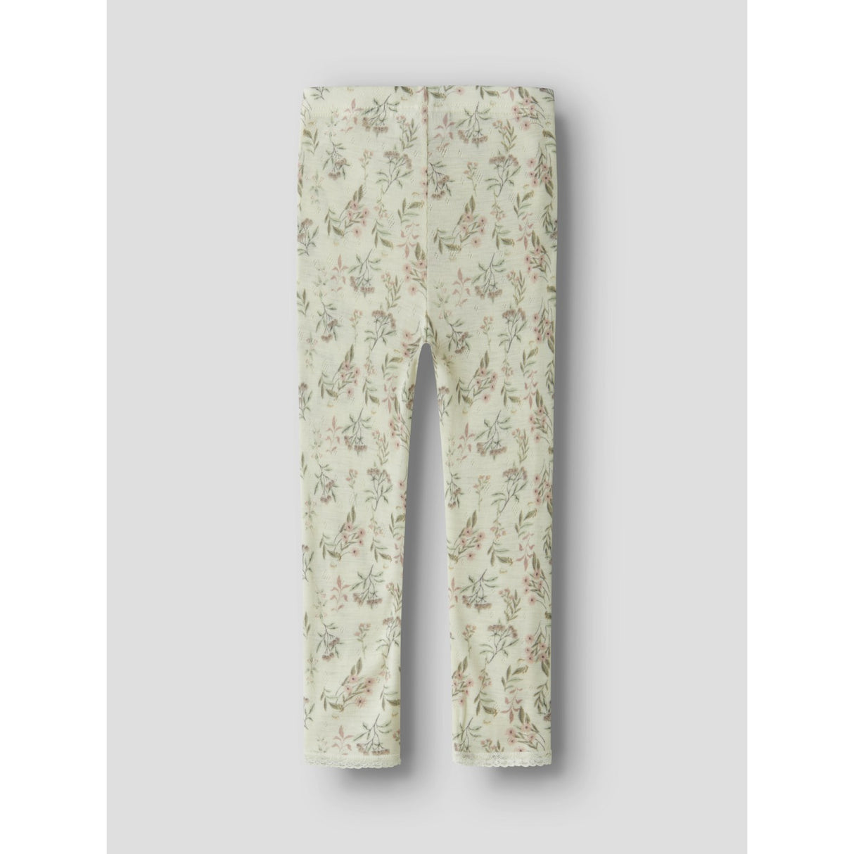 Name It Snow White Flowers + Leafs Nmfwang Uld Needle Leggings Noos