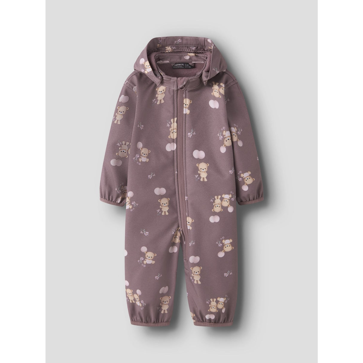 Name It Wistful Mauve Balloon Teddy Nbfalfa08 Softshell Dragt AOP Fo