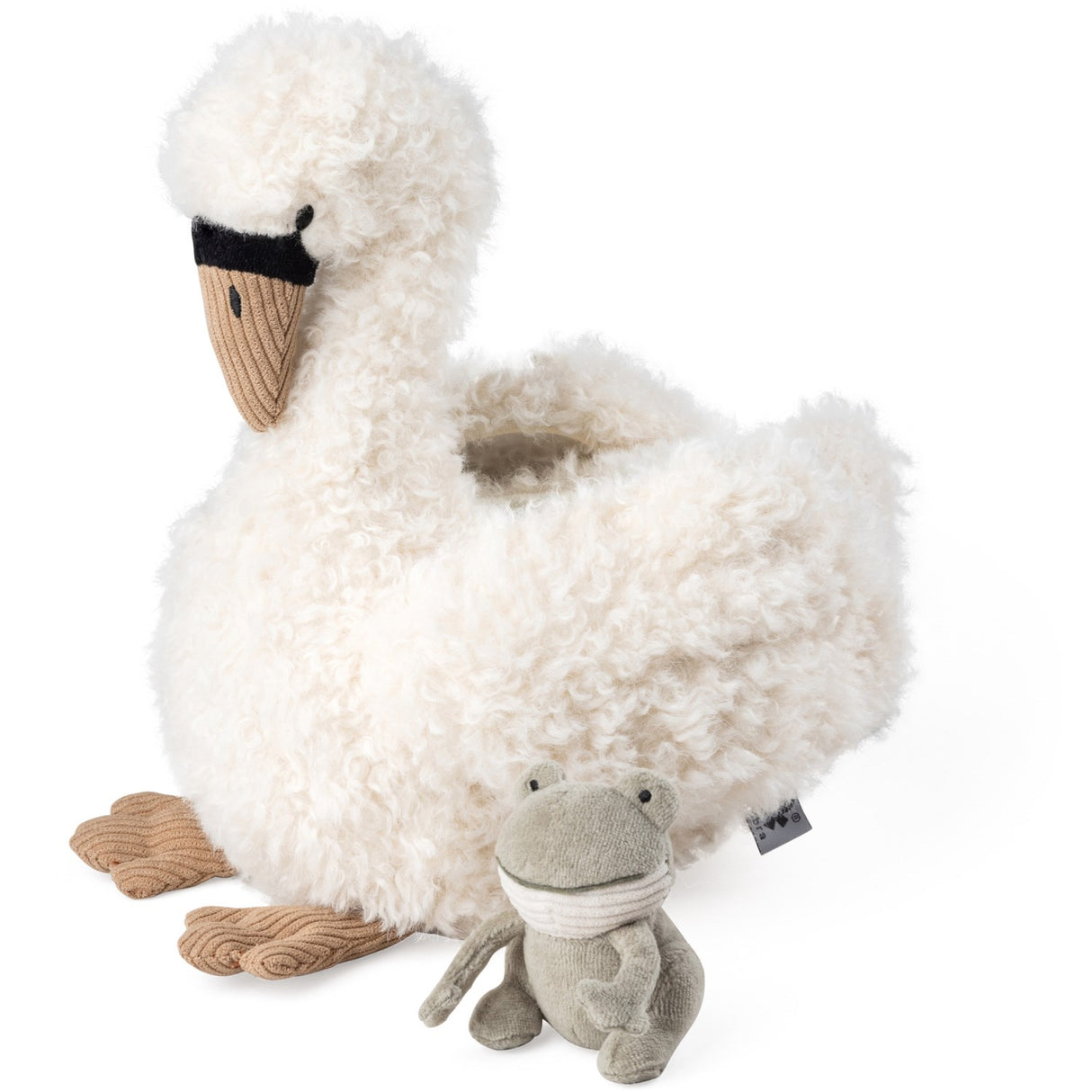 Sebra Beige Swan Aktivitetslegetøjsbamse