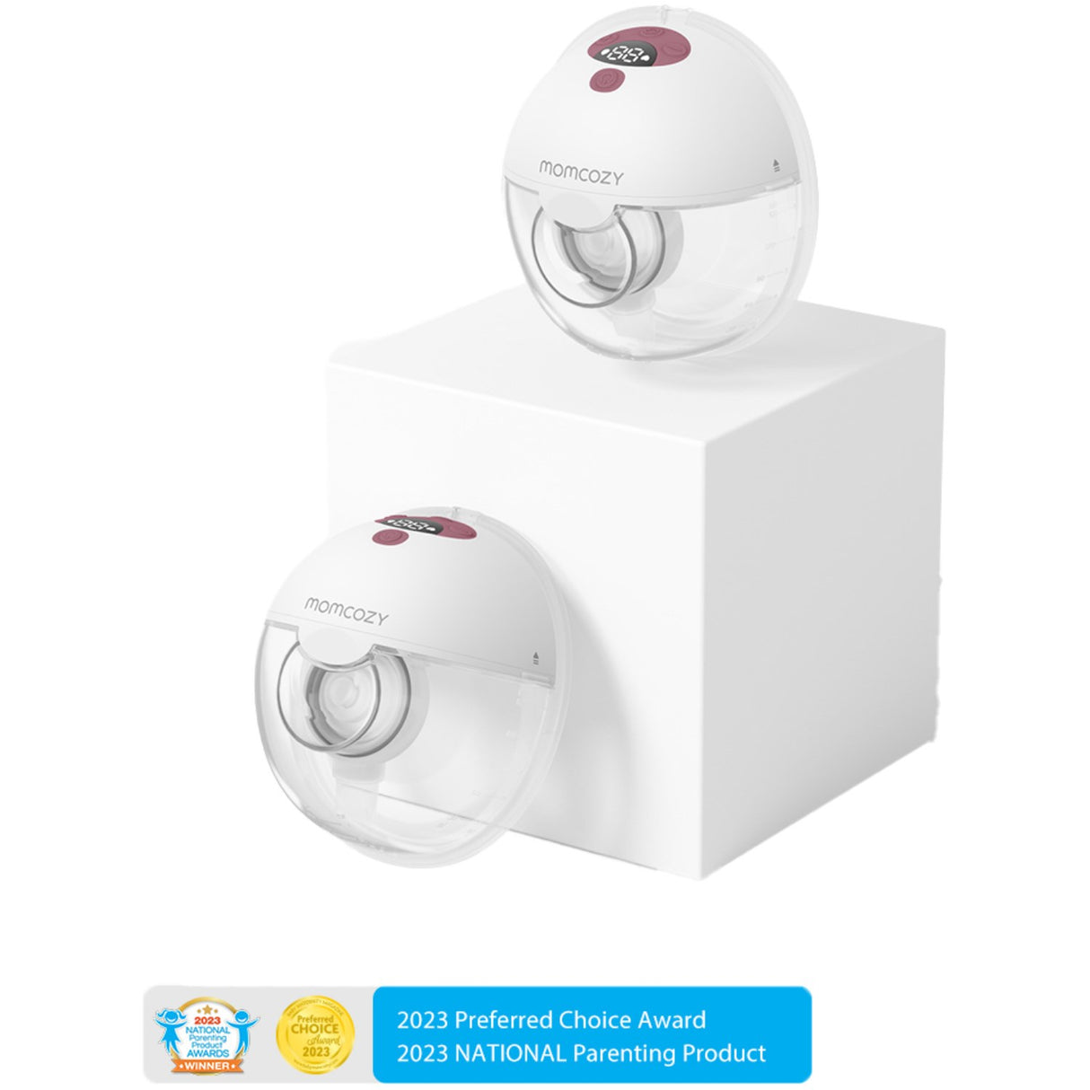 Momcozy Red M5 Bærbar Brystpumpe Dobbelt Pak