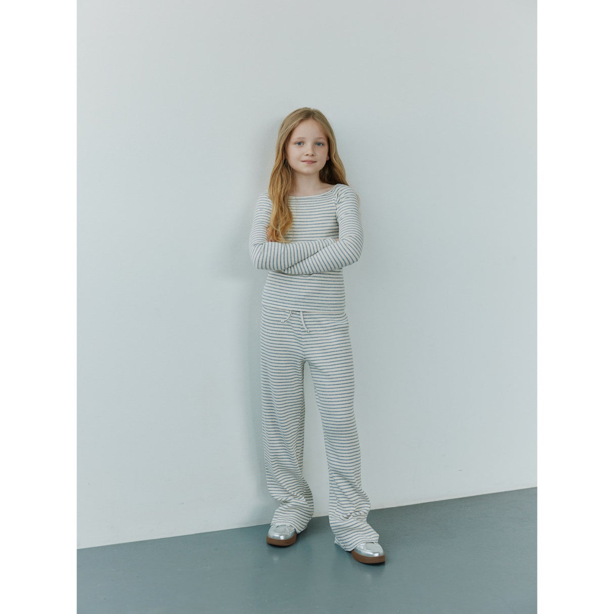 Sofie Schnoor Grey Striped Abigalesy Jersey Bukser