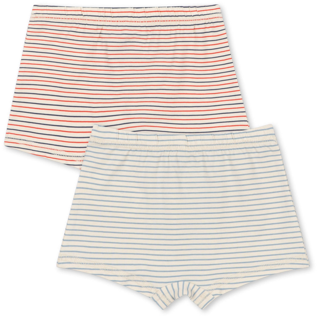 Konges Sløjd Stripe Bluie/Stripe Tricolore Petit Basic 2 Pak Boy Underbukser Gots