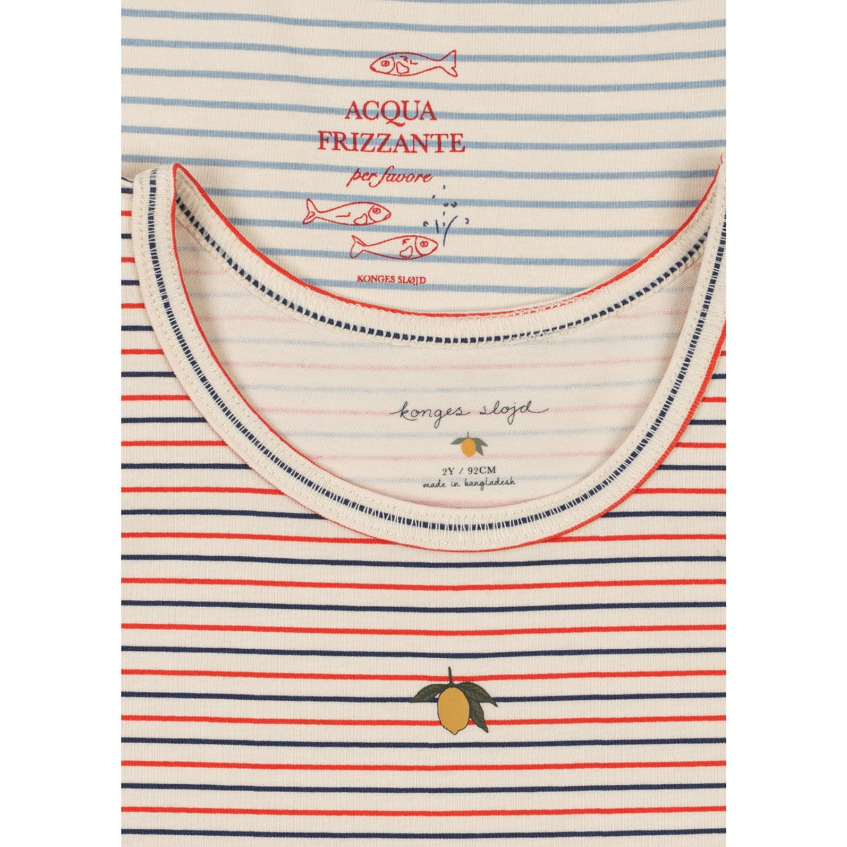 Konges Sløjd Stripe Bluie/Stripe Tricolore Petit Basic 2 Pak Tank Tops Gots