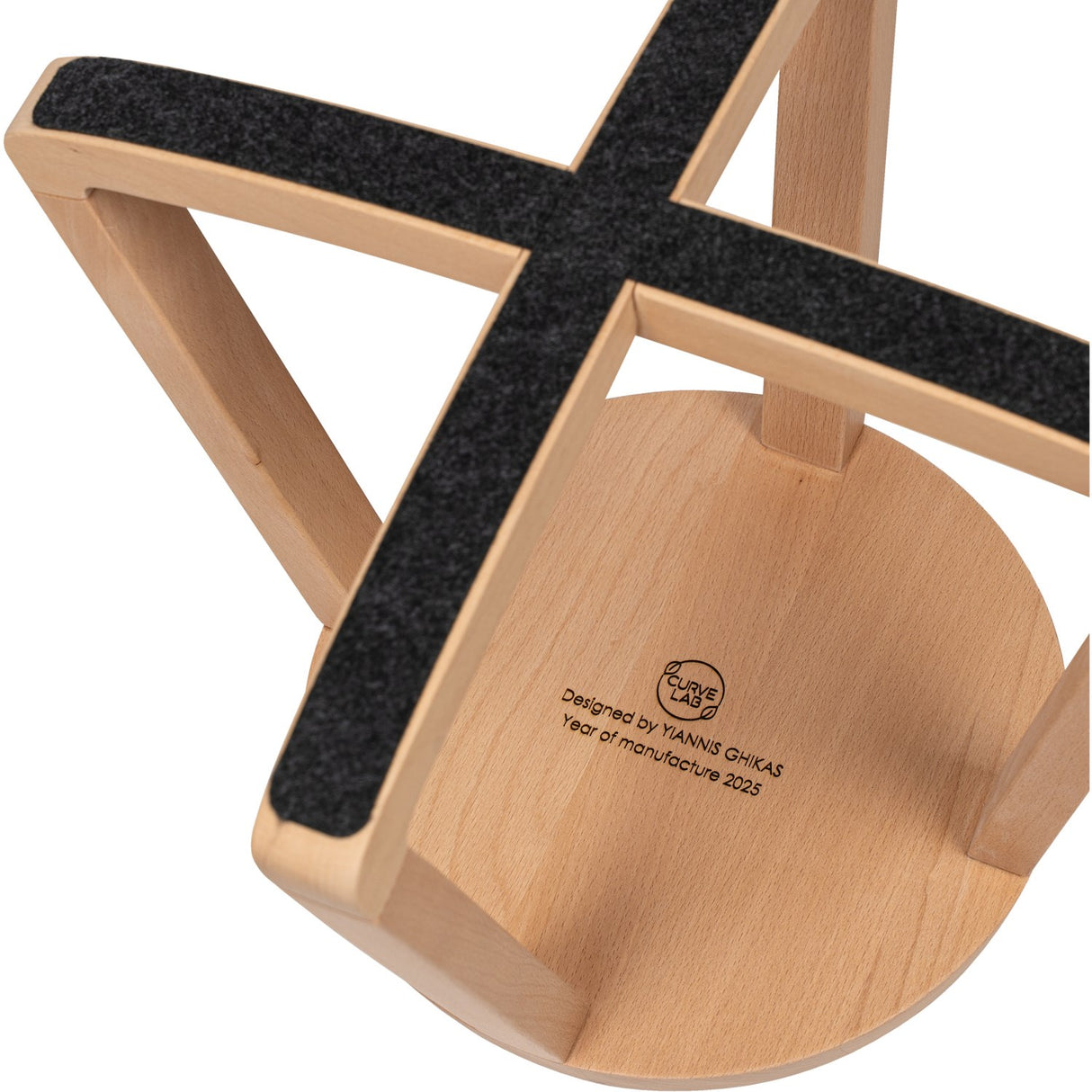 Curve Lab Beech Monarchy Rocking Stool