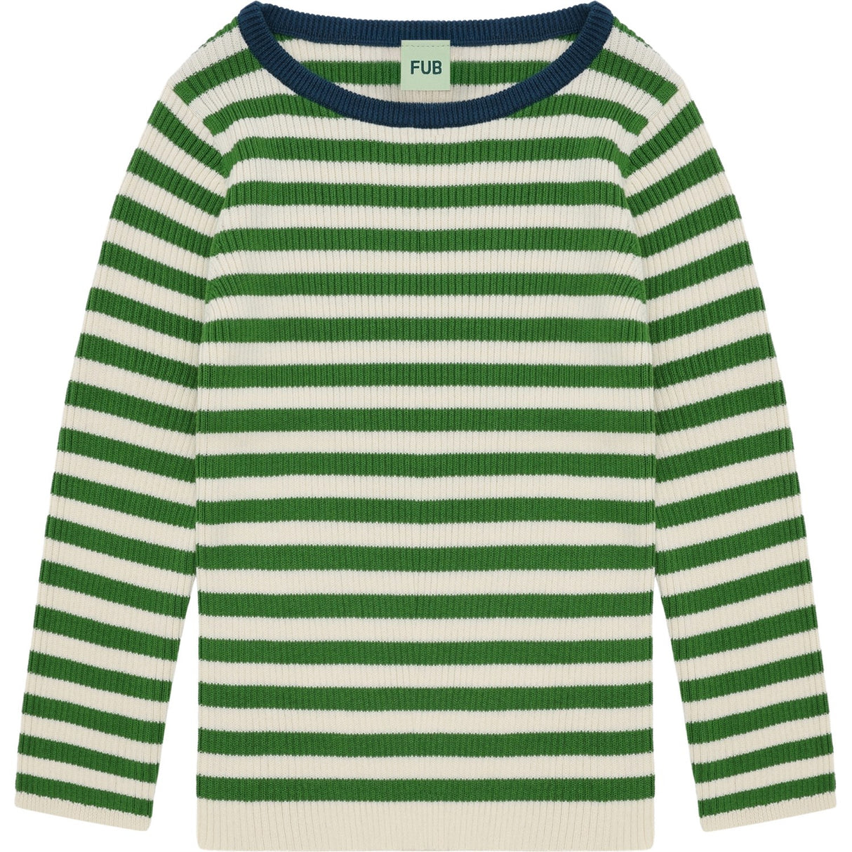 FUB Ecru/Pine Rib Bluse