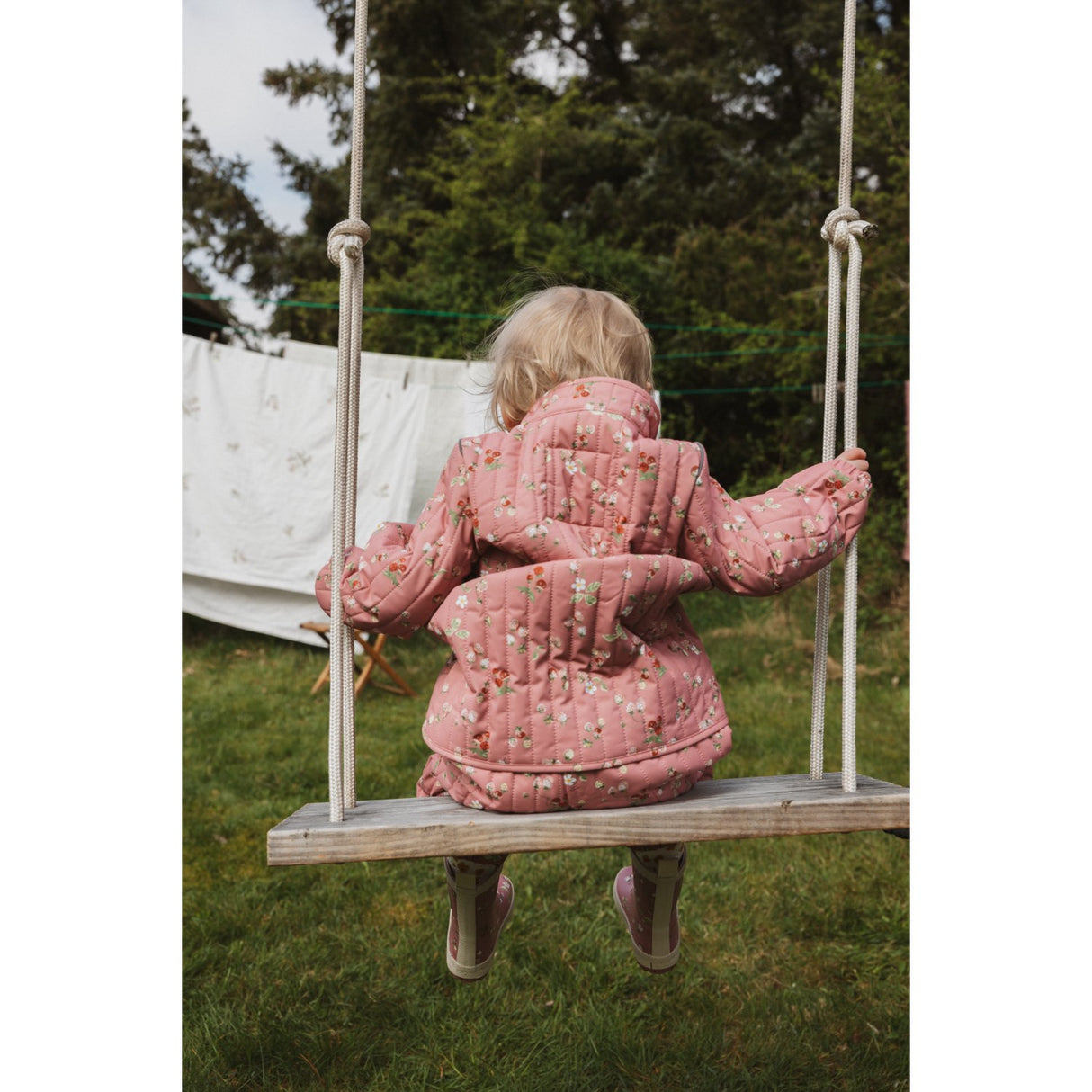 Petit Piao Dusty Rose Strawberry AOP PPEver Thermo Bukser