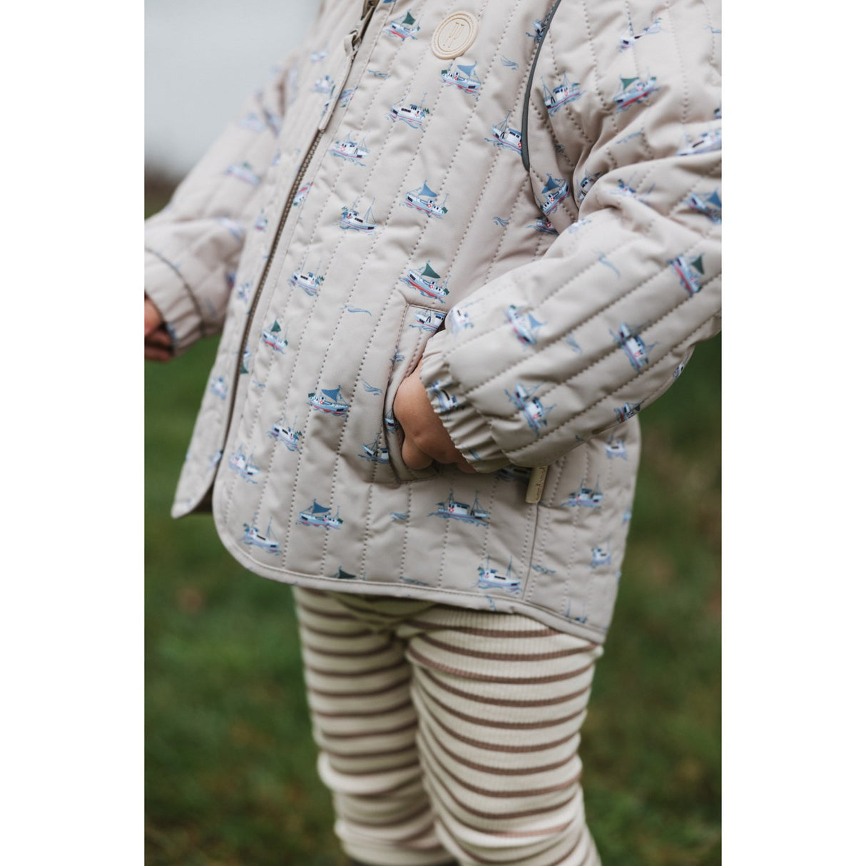 Petit Piao Oxford Tan Boat AOP PPEver Thermo Jakke