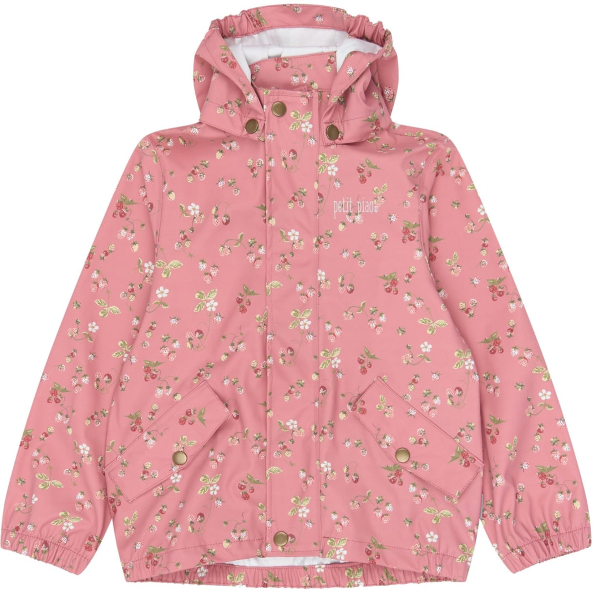 Petit Piao Dusty Rose Strawberry AOP PPDai Regntøj Sæt