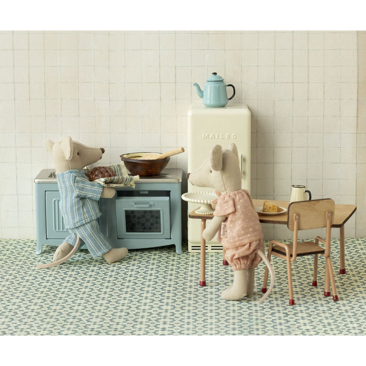 Maileg Køkken, Mus - Blå
